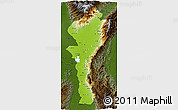Physical 3D Map of Cesar, darken