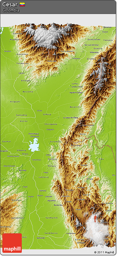 Physical 3D Map of Cesar