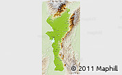Physical 3D Map of Cesar, lighten