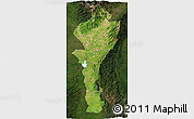Satellite 3D Map of Cesar, darken