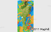 Satellite 3D Map of Cesar, political outside