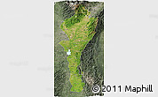 Satellite 3D Map of Cesar, semi-desaturated