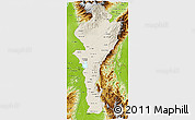 Shaded Relief 3D Map of Cesar, physical outside