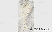 Shaded Relief 3D Map of Cesar, semi-desaturated