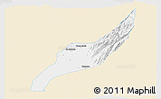 Classic Style 3D Map of Agustin Codazzi, single color outside