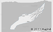 Gray 3D Map of Agustin Codazzi, single color outside