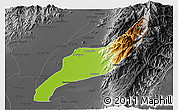 Physical 3D Map of Agustin Codazzi, darken, desaturated