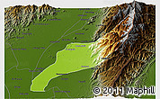 Physical 3D Map of Agustin Codazzi, darken