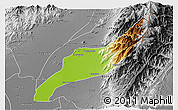 Physical 3D Map of Agustin Codazzi, desaturated