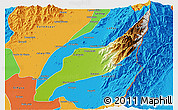 Physical 3D Map of Agustin Codazzi, political outside