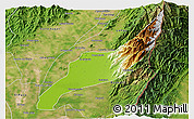 Physical 3D Map of Agustin Codazzi, satellite outside