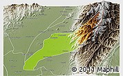 Physical 3D Map of Agustin Codazzi, semi-desaturated