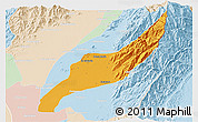 Political 3D Map of Agustin Codazzi, lighten