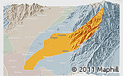 Political 3D Map of Agustin Codazzi, lighten, semi-desaturated