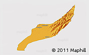 Political 3D Map of Agustin Codazzi, single color outside