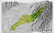 Satellite 3D Map of Agustin Codazzi, lighten, desaturated