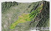 Satellite 3D Map of Agustin Codazzi, semi-desaturated