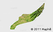 Satellite 3D Map of Agustin Codazzi, single color outside