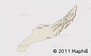 Shaded Relief 3D Map of Agustin Codazzi, cropped outside