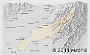 Shaded Relief 3D Map of Agustin Codazzi, desaturated