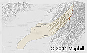 Shaded Relief 3D Map of Agustin Codazzi, lighten, desaturated