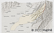 Shaded Relief 3D Map of Agustin Codazzi, semi-desaturated