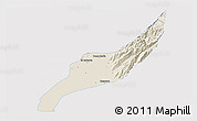 Shaded Relief 3D Map of Agustin Codazzi, single color outside
