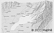 Silver Style 3D Map of Agustin Codazzi