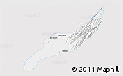 Silver Style 3D Map of Agustin Codazzi, single color outside