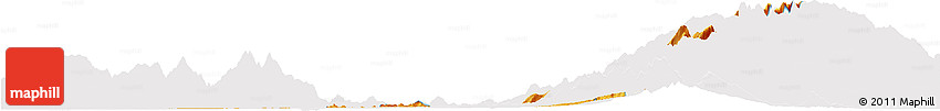 Political Horizon Map of Agustin Codazzi, single color outside