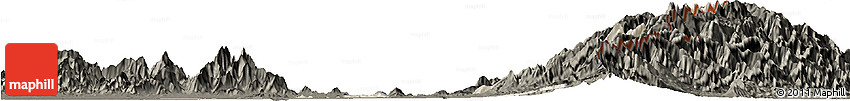 Shaded Relief Horizon Map of Agustin Codazzi, darken