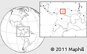 Blank Location Map of Agustin Codazzi, within the entire country