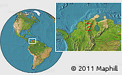 Satellite Location Map of Agustin Codazzi