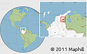 Savanna Style Location Map of Agustin Codazzi, highlighted country