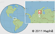 Savanna Style Location Map of Agustin Codazzi, highlighted parent region