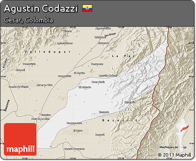 Classic Style Map of Agustin Codazzi