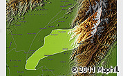 Physical Map of Agustin Codazzi, darken