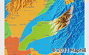 Physical Map of Agustin Codazzi, political outside