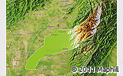 Physical Map of Agustin Codazzi, satellite outside