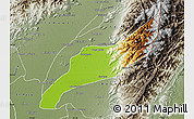 Physical Map of Agustin Codazzi, semi-desaturated