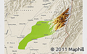 Physical Map of Agustin Codazzi, shaded relief outside