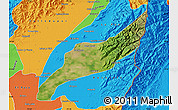 Satellite Map of Agustin Codazzi, political outside
