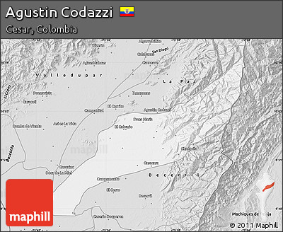 Silver Style Map of Agustin Codazzi