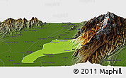 Physical Panoramic Map of Agustin Codazzi, darken