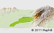 Physical Panoramic Map of Agustin Codazzi, lighten