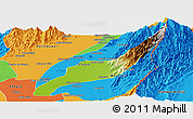 Physical Panoramic Map of Agustin Codazzi, political outside
