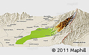 Physical Panoramic Map of Agustin Codazzi, shaded relief outside