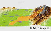 Political Panoramic Map of Agustin Codazzi, physical outside