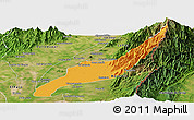Political Panoramic Map of Agustin Codazzi, satellite outside