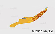 Political Panoramic Map of Agustin Codazzi, single color outside
